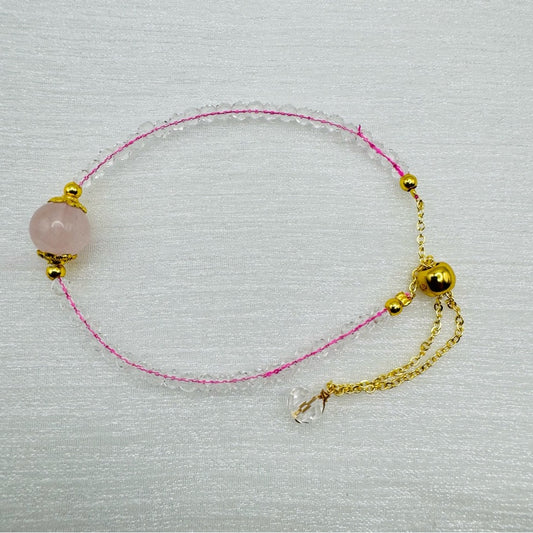 Rose Quartz Adjustable Bracelet