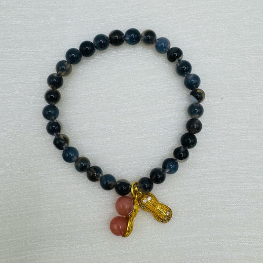 Candy Agate Stretchy Gemstone Bracelet