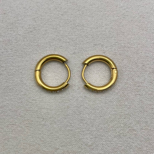 10 mm Hoop/ Huggie Earrings - Gold (#39)