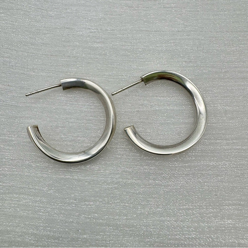 1” | Meredith Sterling Silver Twist Hoop