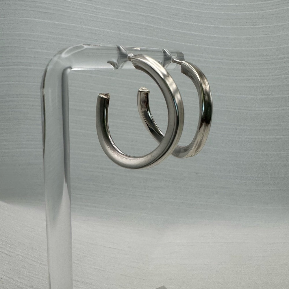 1” | Meredith Sterling Silver Twist Hoop