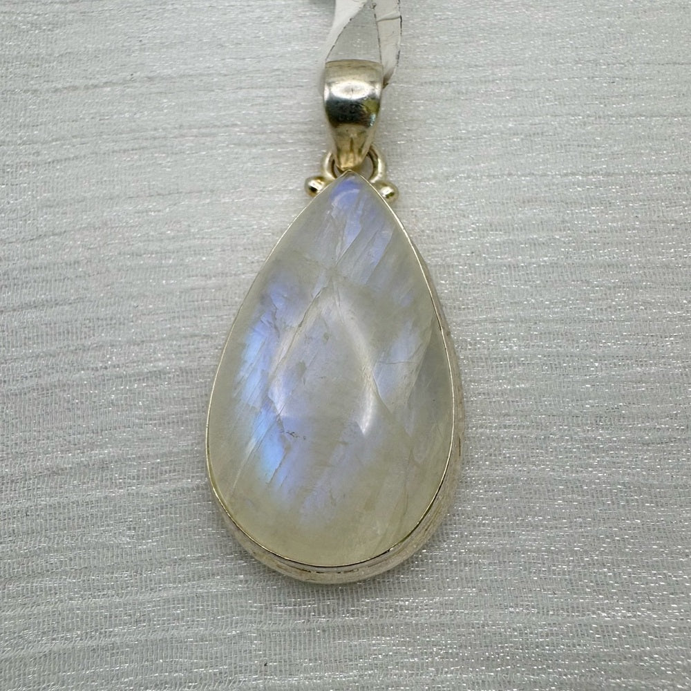 Rainbow Moonstone Teardrop S925 Pendant