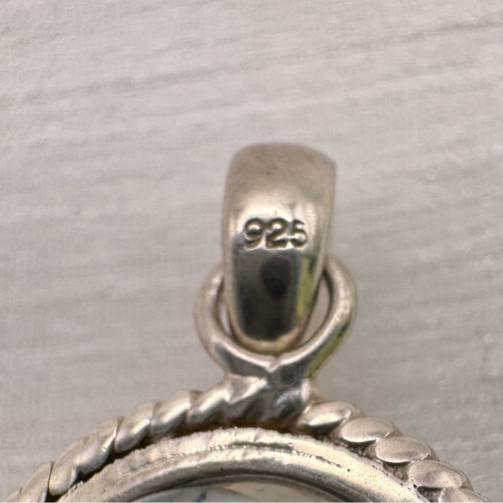 Rainbow Moonstone Rope Oval Pendant
