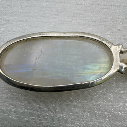 Rainbow Moonstone Oblong S925 Pendant