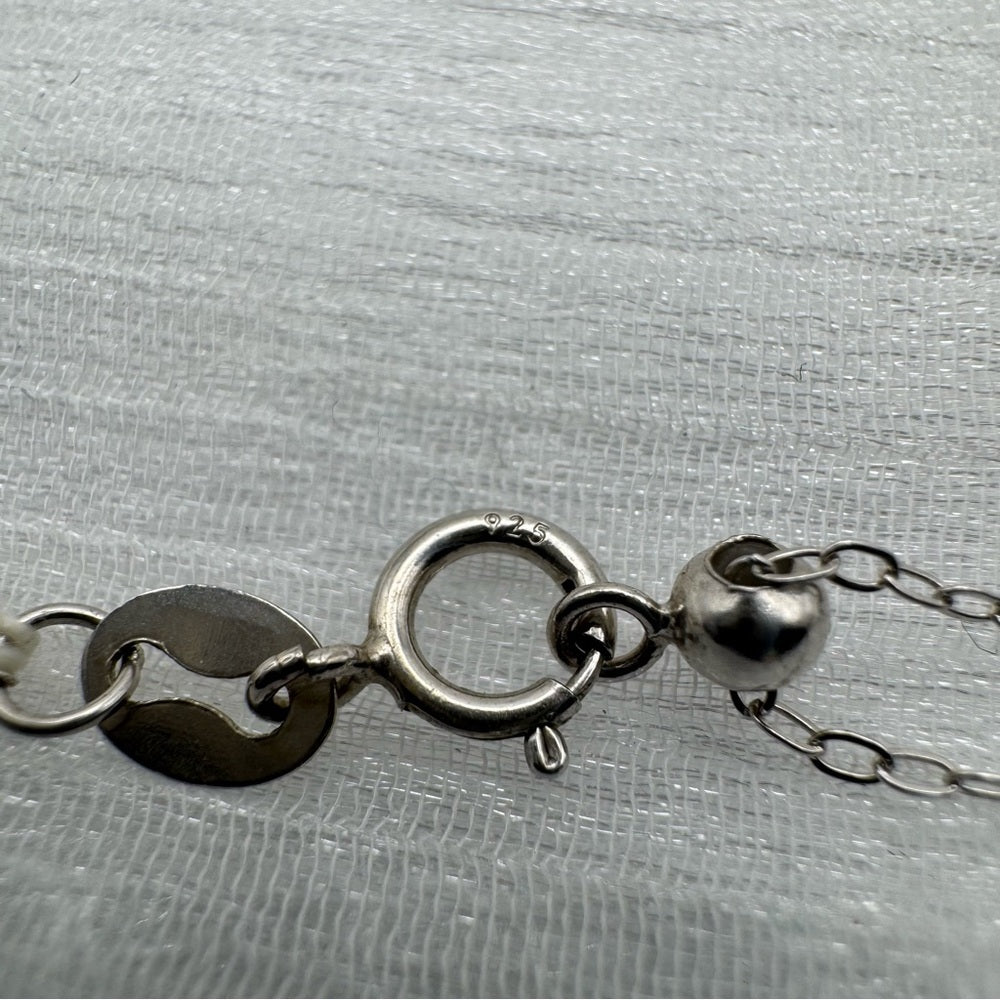 Floating Freshwater Pearl Sterling Silver Adjustable Necklace