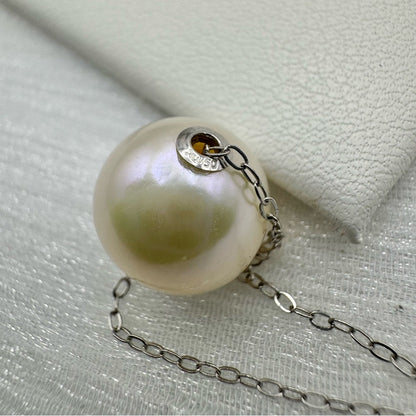 Floating Freshwater Pearl Sterling Silver Adjustable Necklace