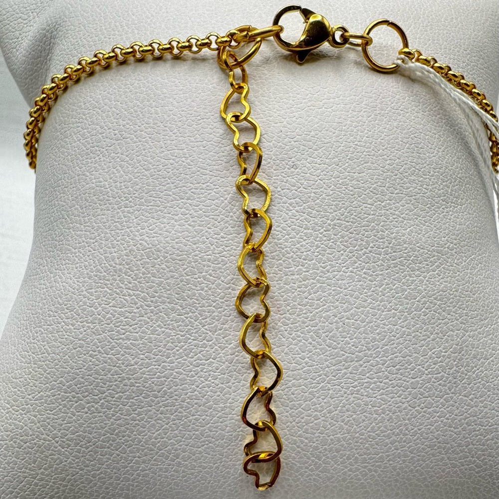 Natural Freshwater Lavendar Pearl Gold Bracelet