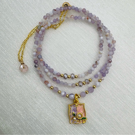 Lavender Quartz Adjustable Necklace