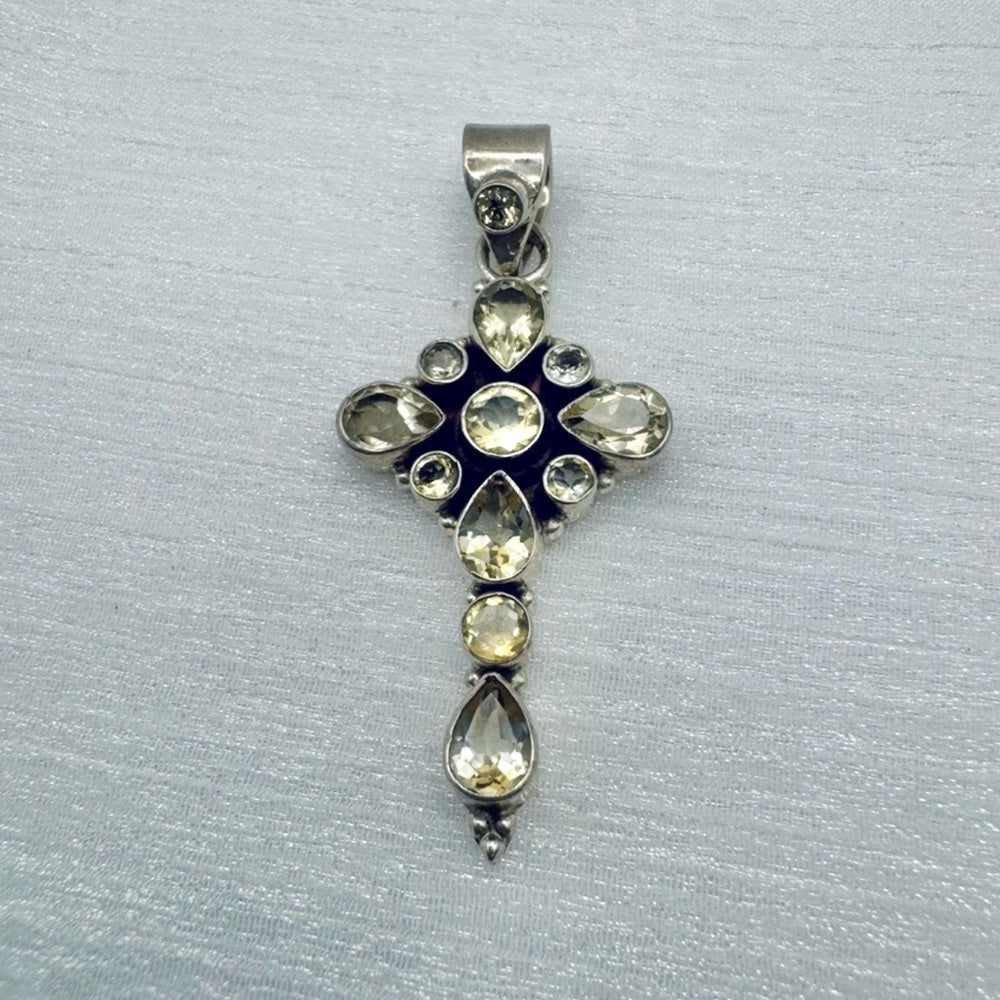 Citrine Cross Pendant