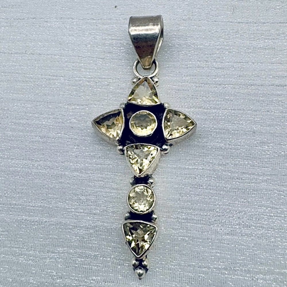 Citrine Cross Pendant