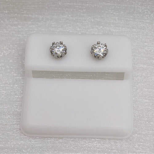 1 CT Total Moissanite Solitaire Snowflake Stud Earrings