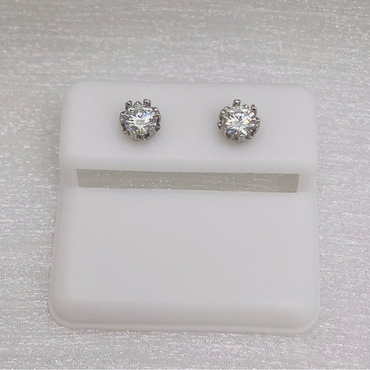 0.5 CT * 2 Moissanite Diamond Solitaire Snowflake Stud Earrings