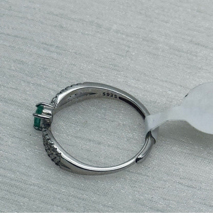 Emerald Adjustable Ring