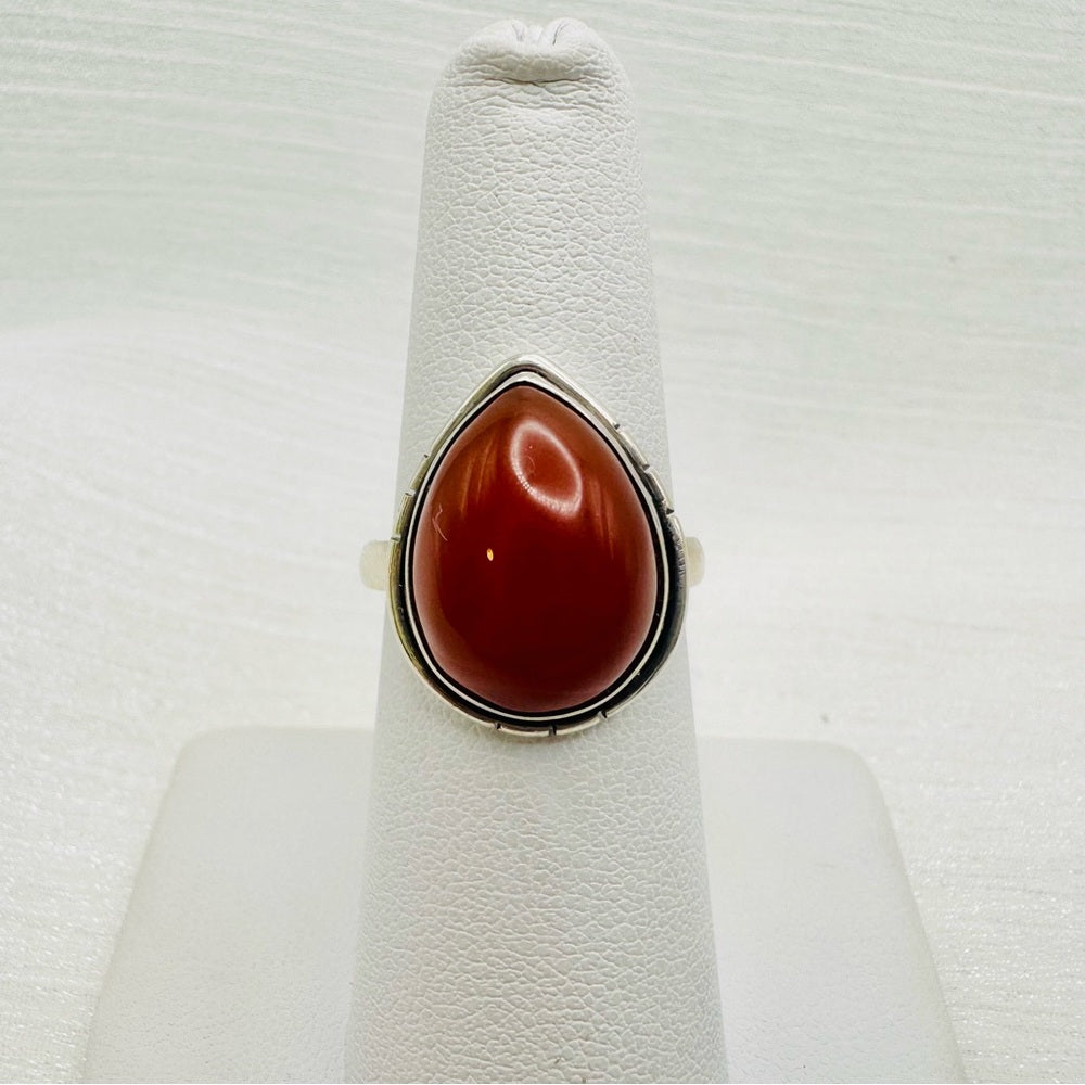 Teardrop Carnelian Ring