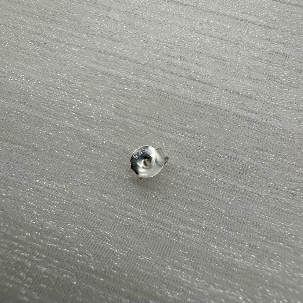 S925 Oval Black Onyx Stud Earrings