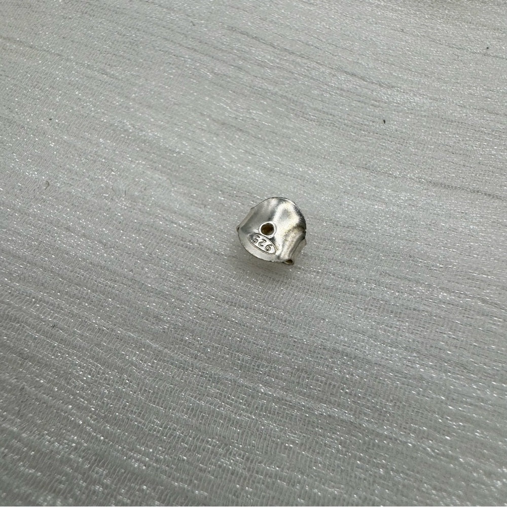 S925 Oval Ruby Stud Earrings