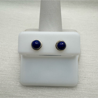 Double Band Lapis S925 Stud Earrings