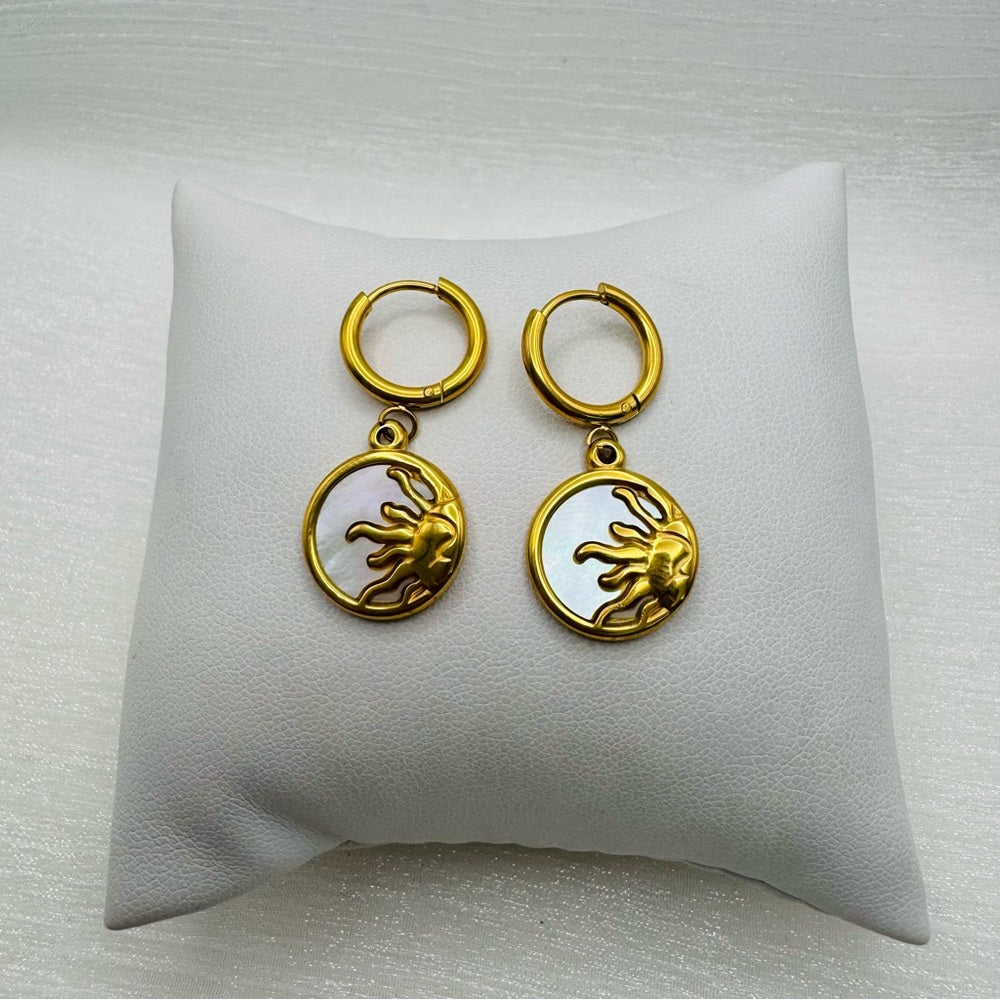 Gold Stainless Steel Sun Dangles
