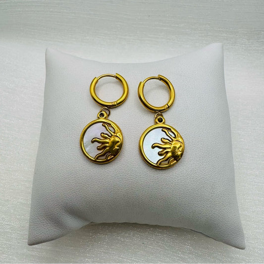 Gold Stainless Steel Sun Dangles