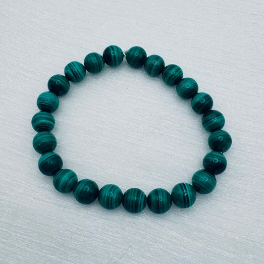 Malachite Gemstone Stretchy Bracelet
