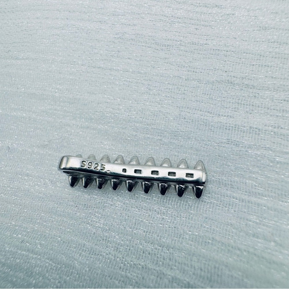 Silver Pavé Rock Stud Pendant