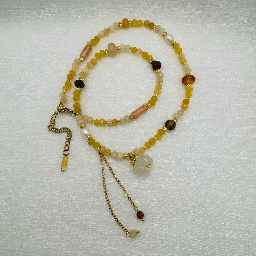Citrine & Mixed Gemstone Necklace