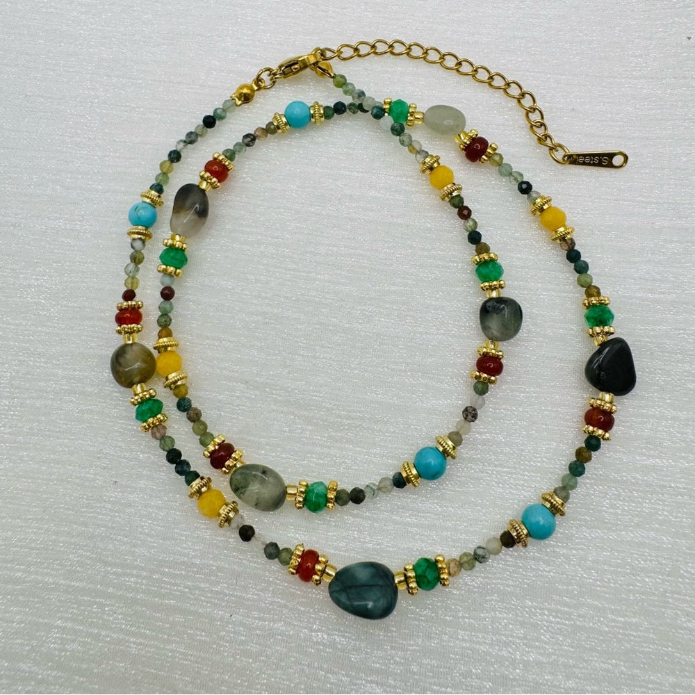 Mixed Natural Gemstone Necklace