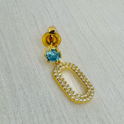 S925 Sterling Silver Moissanite 1.37 CT Oval Dangle Earrings