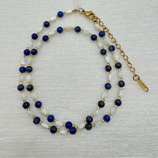 Lapis and Mother of Pearl Necklace