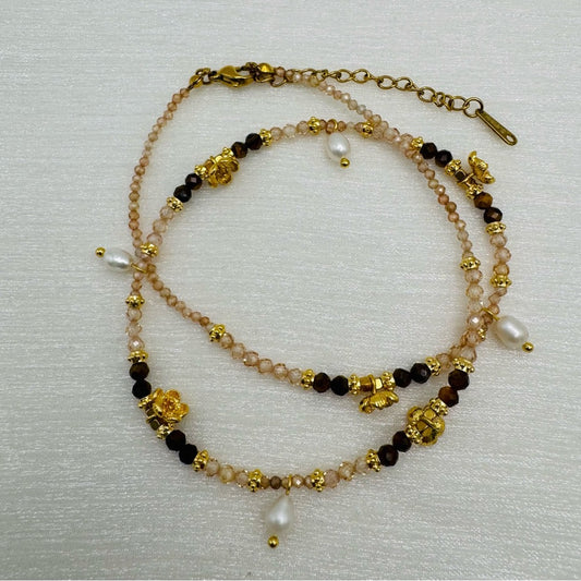 Mixed Gemstone and Freshwater Pearl Necklace