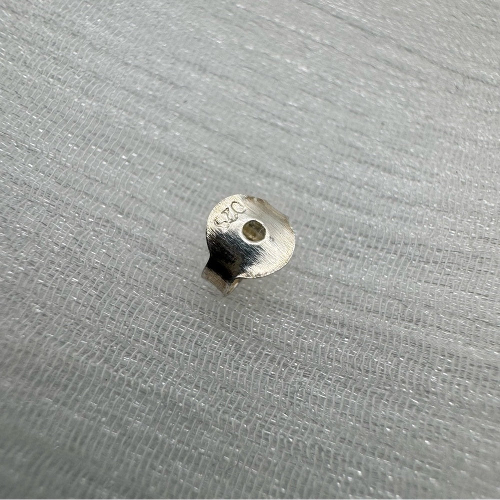 S925 Round Braided Tigers Eye Stud Earrings