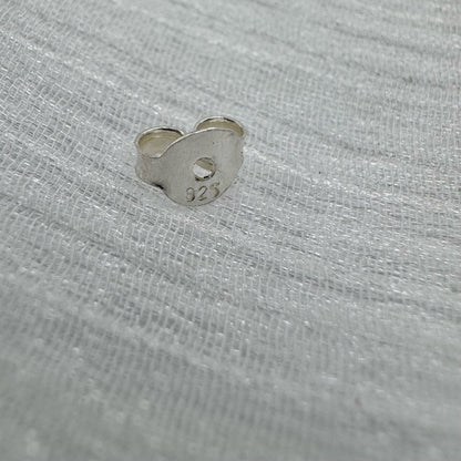 S925 Purple Garnet Square Stud Earrings