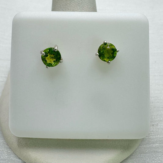Peridot Stud Earrings