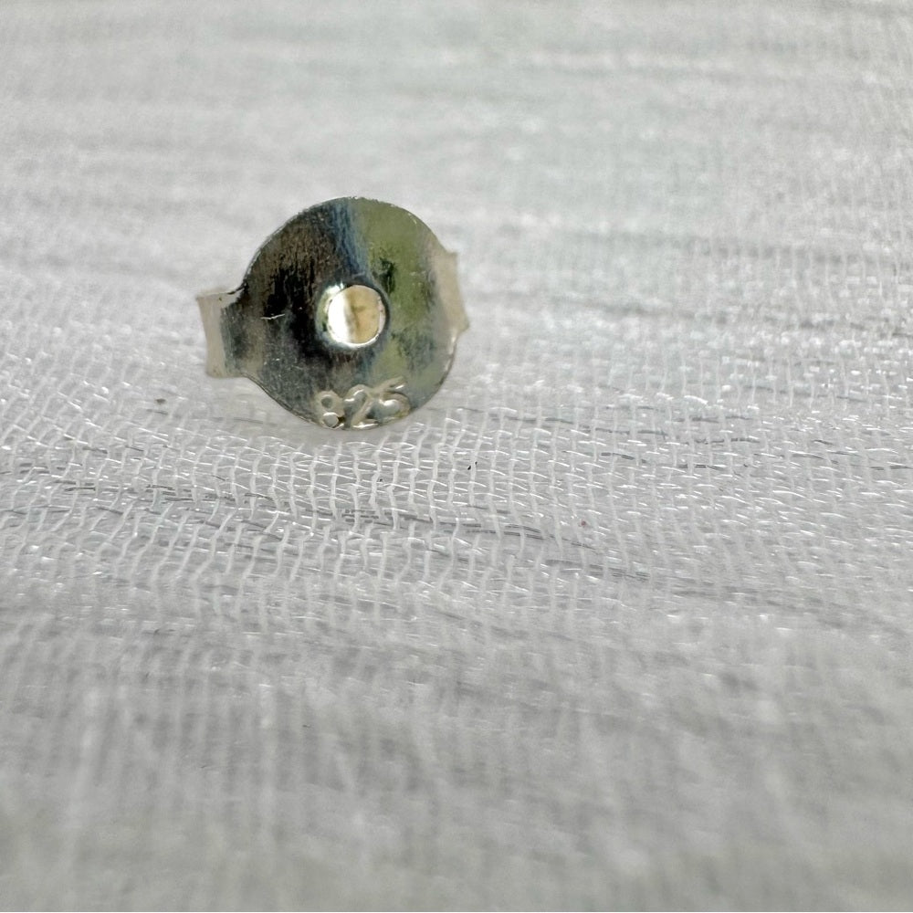 Purple Garnet Circle Swirl Stud Earrings