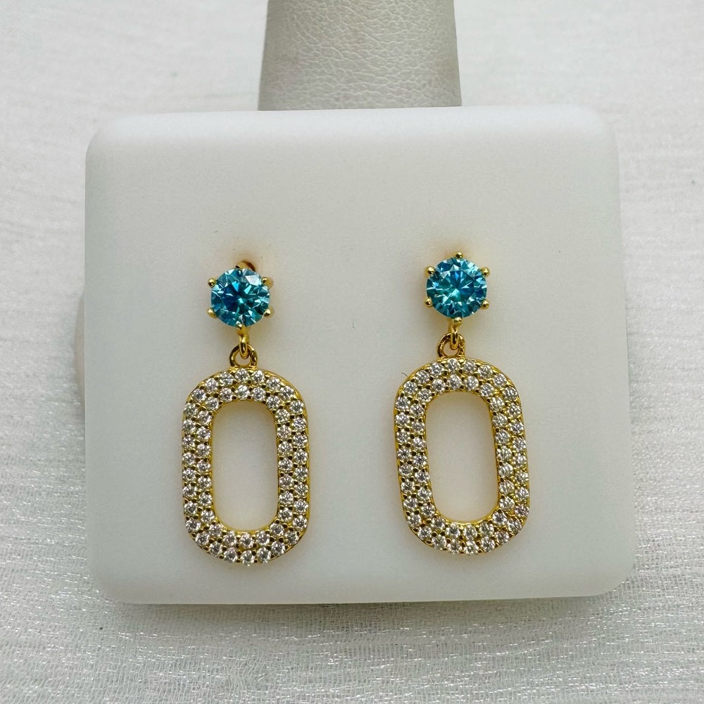 2.74 CT Total Moissanite Oval Dangle Earrings