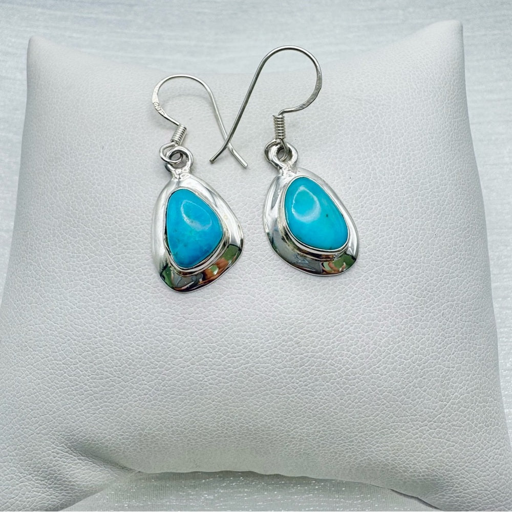 S925 Turquoise Dangle Earrings