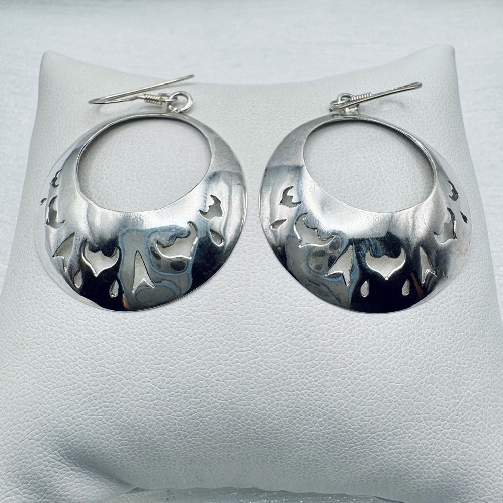 S925 Flame Dangle Earrings