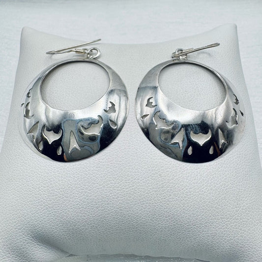 S925 Flame Dangle Earrings