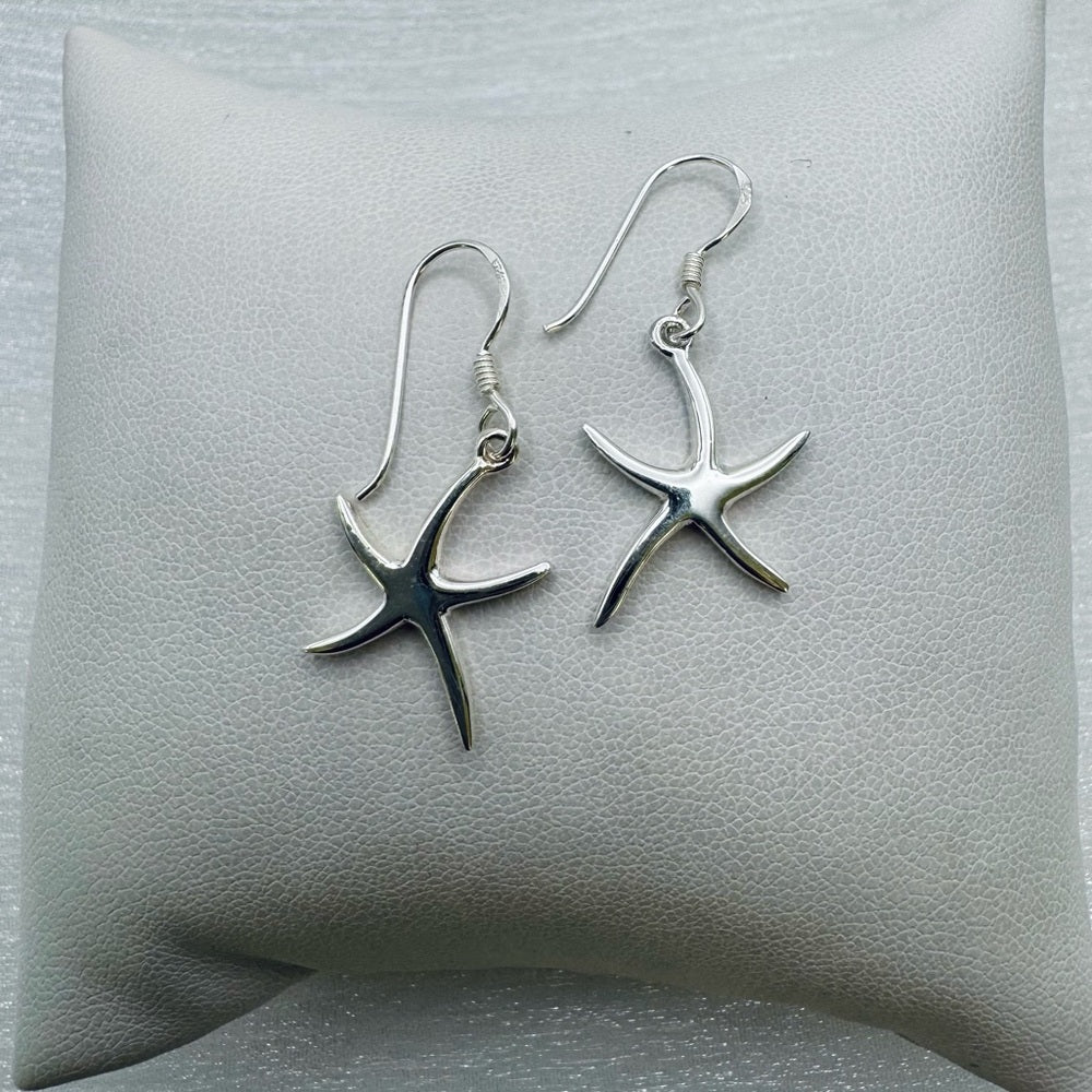 S925 Sterling Silver Starfish Earrings