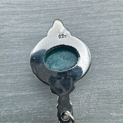 S925 Amazonite Dangle Earrings