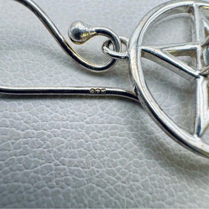 Swiss Blue Topaz Silver Star Earrings