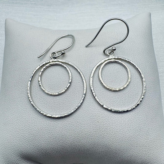 S925 Sterling Silver Double Halo Hoops