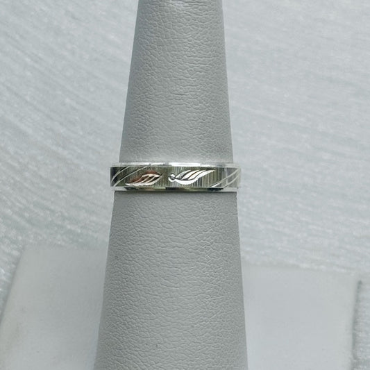 S925 Leaf Band Ring