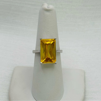 S925 Citrine Ring