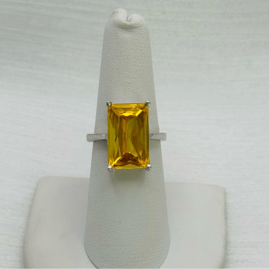 S925 Citrine Ring