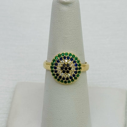 S925 Evil Eye CZ Ring