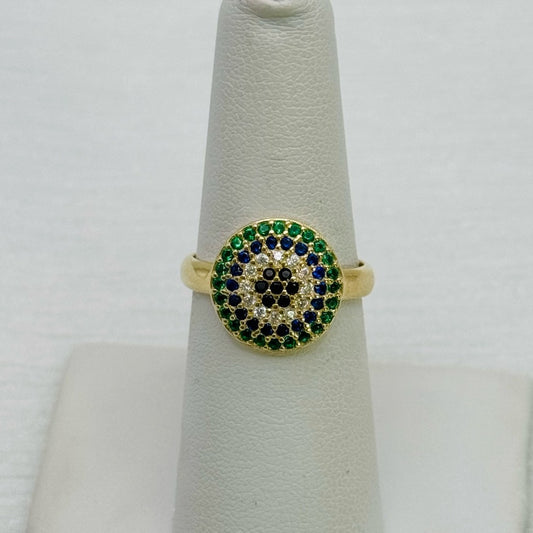 S925 Evil Eye CZ Ring