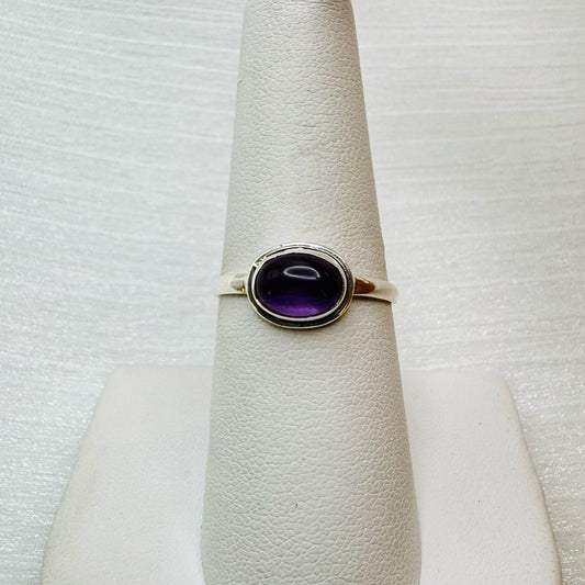 S925 Amethyst Oval Ring