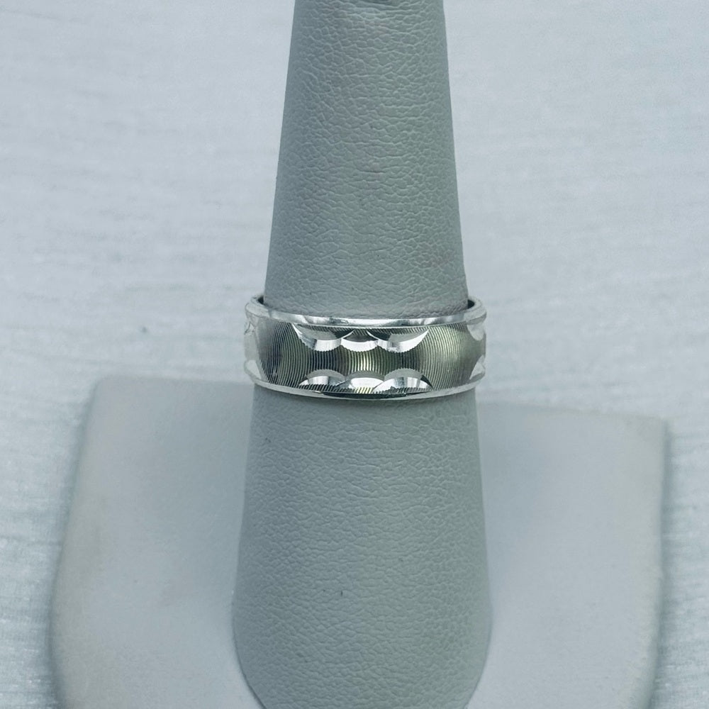 S925 Arch Engraved Band