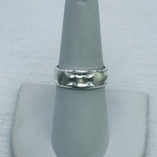 S925 Arch Engraved Band